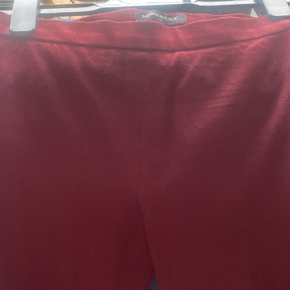 Maroon Skinny Pants Size 0 Women Ankle Slim Small Burgundy Red Banana Republic - Picture 9 of 9